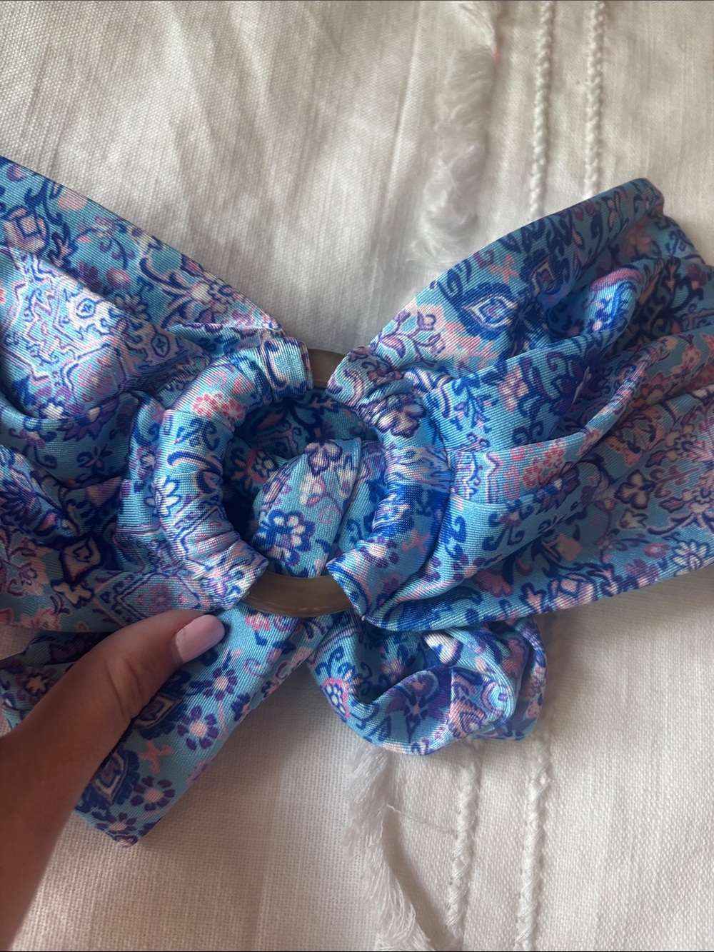 Kulani Kinis Blue and Pink Paisley Bikini Set - Picture 4 of 5